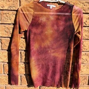 4/$25 •‎ Antistar Water Colour Tiedye Sheer Long Sleeve Top
